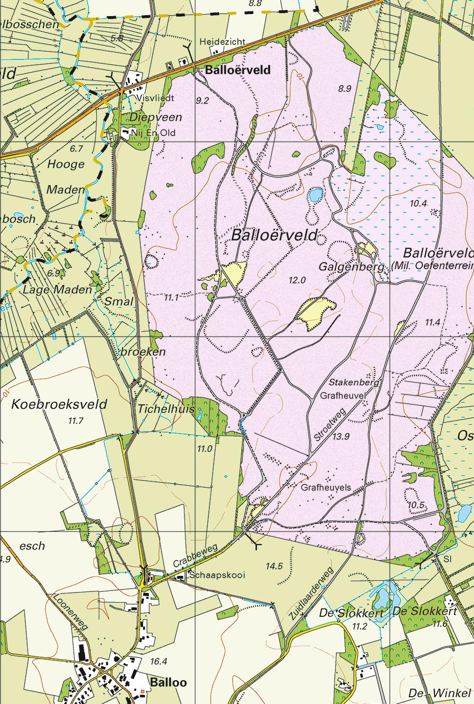 Wandelroute Ballooërveld 15 16 7 8 14 6 9 12 5 10 11 13 17 4 3 20 19 18 2 1 Tik op de oranje