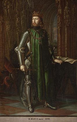 Johan I van Castilië In oktober 1383 stierf Ferdinand zonder mannelijke troonopvolger waardoor de directe Bourgondische lijn, die sinds 1112 de Portugese kroon in