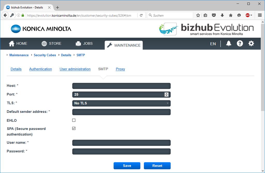 Configuratie Configuratie 15 1 SMTP Geef op hoe