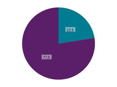 Figuur 11: Werkenden naar geslacht schoenen- en lederwarenzaken en detailhandel non-food in 2018 (in %) Schoenen- en