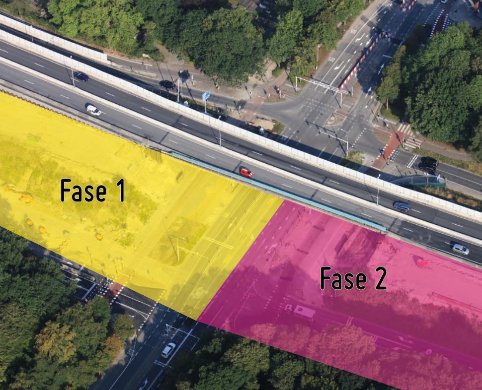 Bouw verdiepte ligging t.h.v. Hereweg in twee fasen Hereweg blijft open tijdens de bouw van de verdiepte ligging.