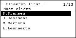 Naarmate u keuze is er een cliënt nodig, als dit het geval is gaat u naar de volgende stap. Anders gaat u naar stap 4, 5 of 6 naargelang er een vervoermiddel moet worden ingegeven.