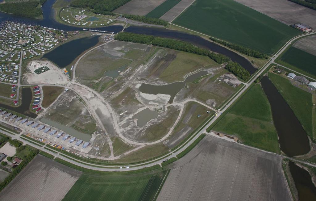 Figuur 7: Luchtfoto uitbreidings- en bouwgebied van camping Oranjeplaat.