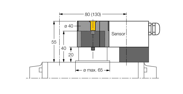 30 mm BTS-DSU35-Z01 6900229 opbouwset voor dubbelsensoren voor grotere actuatoren: Ø schijf en veerring max.