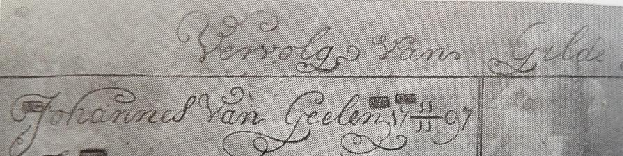 verpondingen, overleden te Gouda op 15 aug 1821, gaat in ondertrouw te Schoonhoven op 26 okt 1782, trouwt te Schoonhoven op 12 jan 1783 met Christina Molenaar, dochter van Arij Molenaar en Maria