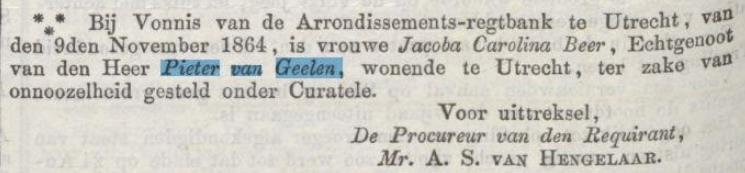 4. Jannegie, geboren te Woerden op 16 sep 1806, gedoopt te Woerden op 5 okt 1806, overleden te Utrecht op 9 mrt 1867. Collectie Centr. Bureau Genealogie 5.