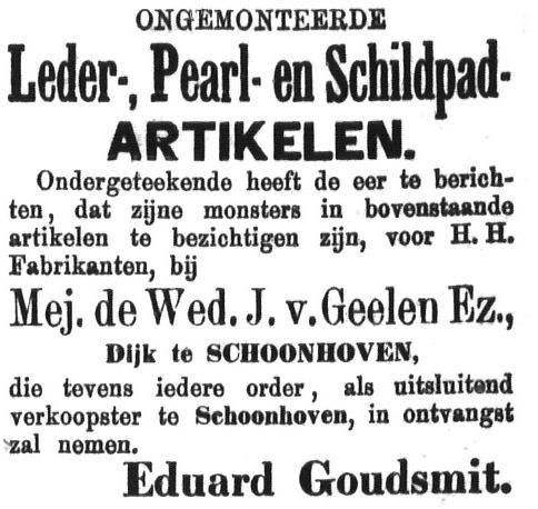 Bureau Genealogie Schoonhovensche Courant 4 Juli 1885 Uit dit huwelijk 12 kinderen: 1.