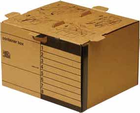 Opslag & archiveren Loeff s Patent Standaard container Deze container is volledig afgestemd op het formaat van A4- en folio-formaat archiefdozen tot een rugbreedte van 8 cm Ruimte voor 6 Space boxen