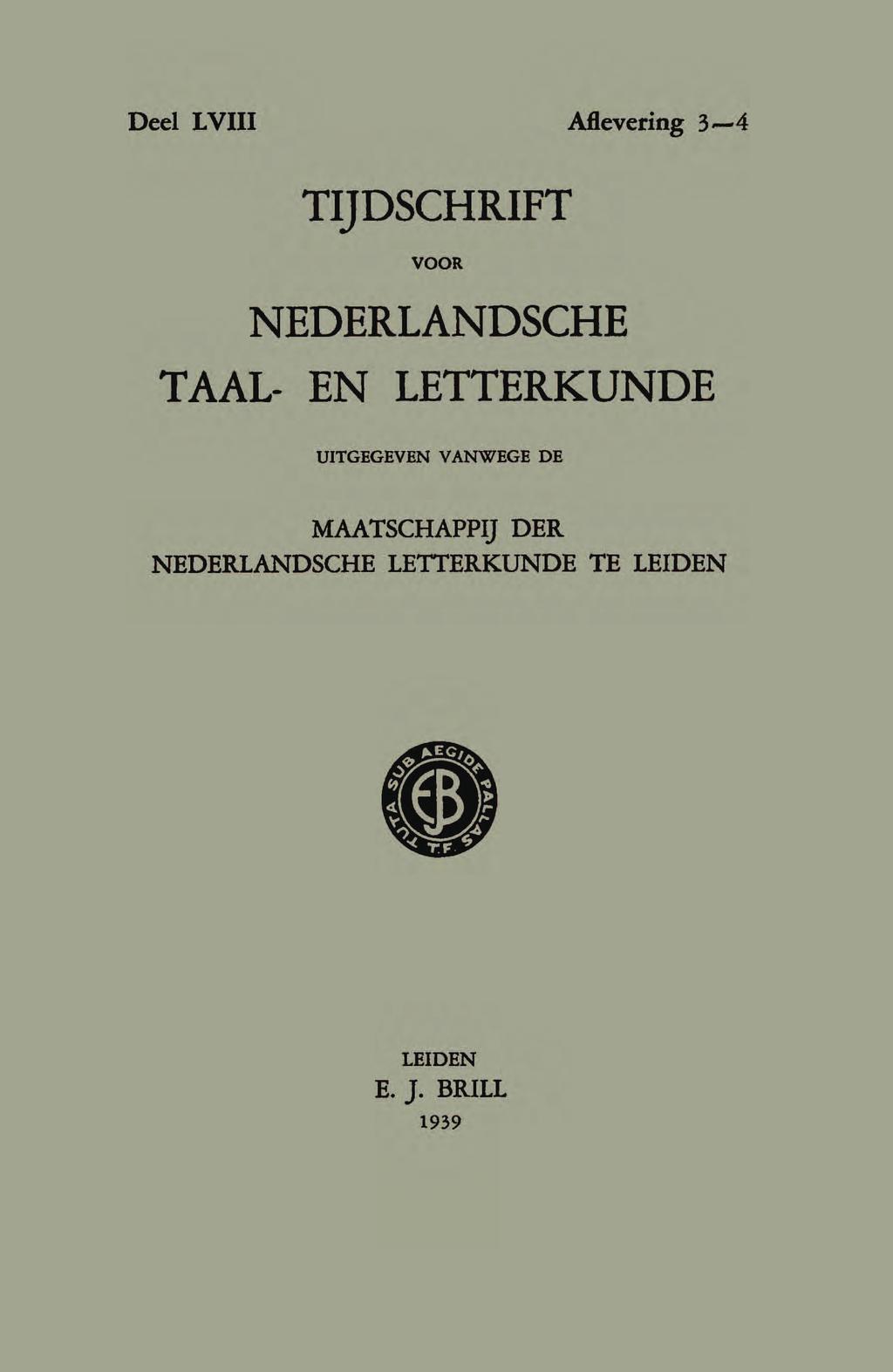 TIJDSCHRIFT NEDERLANDSCHE TAAL- EN LETTERKUNDE - PDF Gratis download