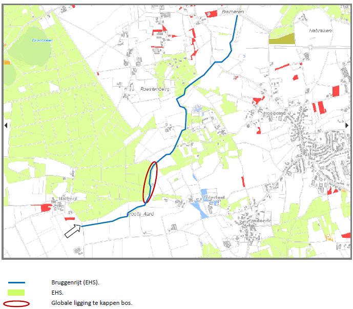 Afbeelding 28: Uitsnede kaart, quickscan flora en fauna, december 2011. 5.2.3 Water In deze waterparagraaf wordt beschreven op welke wijze rekening is gehouden met de waterhuishoudkundige aspecten in het plangebied.