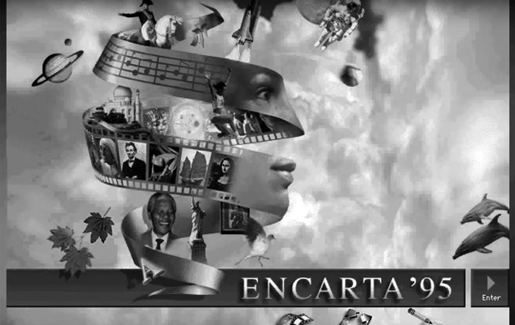 250 DIGITAL HUMANITIES: ALS EEN FRAAI ESSAY Het openingsscherm van Encarta 95 Screenshot Youtube.