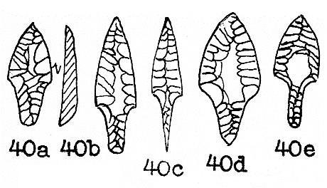 Figuur 6. Types 40 en 41 van Boecking. Volgens Boecking zijn deze beide typen laat-neolithisch.