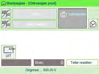 Afdrukken in de modus [Ontvangen] instellen In de onderstaande procedure worden de stappen beschreven die vereist zijn om ontvangen post te stempelen.