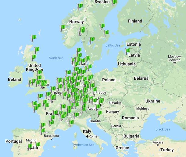 Hoofdstuk 2 SOCIO-ECONOMISCHE & MILIEUJURIDISCHE SITUERING VAN DE SECTOR Figuur 3: Operationele waterstoftankstations in Europa (H2Stations, 2020) Rest van de wereld: In de rest van de wereld, zien