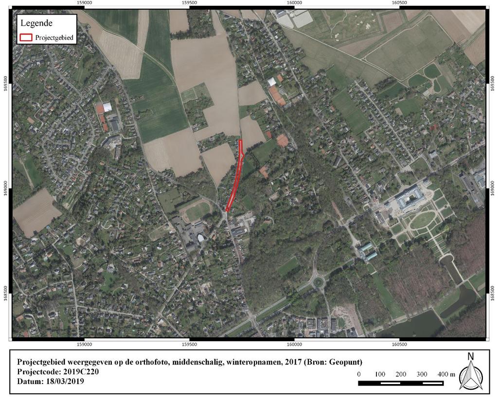 1.3.6 Introductie tot het projectgebied 1.3.6.1 Ruimtelijke situering Het projectgebied is deels gelegen in Wezembeek-Oppem, deels in Tervuren, binnen de grenzen van de provincie Vlaams-Brabant.