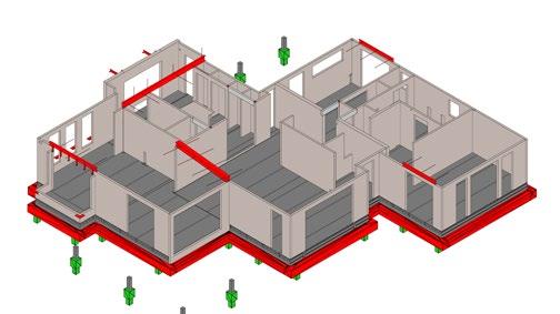 Het casco van de woning Bij Livingstone engineeren we de villa s altijd volledig in 3D.