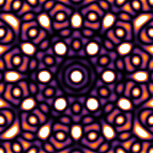 1 ky (d min /2π) 2 0.75 1 0 0.5 1 0.25 2 2 (a) De vortexposities. 1 0 1 2 0 k x (d min /2π) (b) De structuurfactor. Figuur 7.