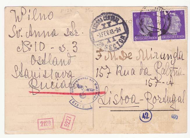 HULP TIJDENS DE OORLOG : MEER VRAGEN DAN ANTWOORDEN Olav Petri Ooit zag ik bij een verzamelaar een stapel poststukken die tijdens de Tweede Wereldoorlog vanuit Italië naar Joodse mensen gestuurd