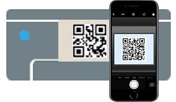 Start op de iphone, ipad of ipod touch de standaard Camera-app en scan de QR-code die in de modus FOTO op het bedieningspaneel van de printer wordt weergegeven.