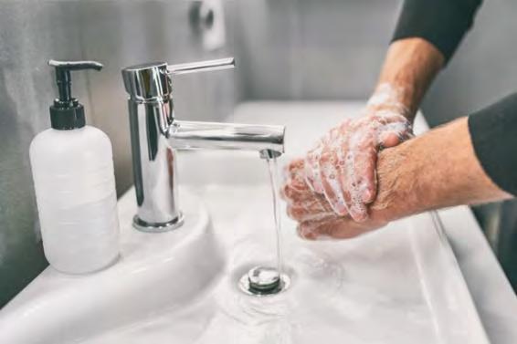 Terug naar huis Handen wassen vóór vertrek.