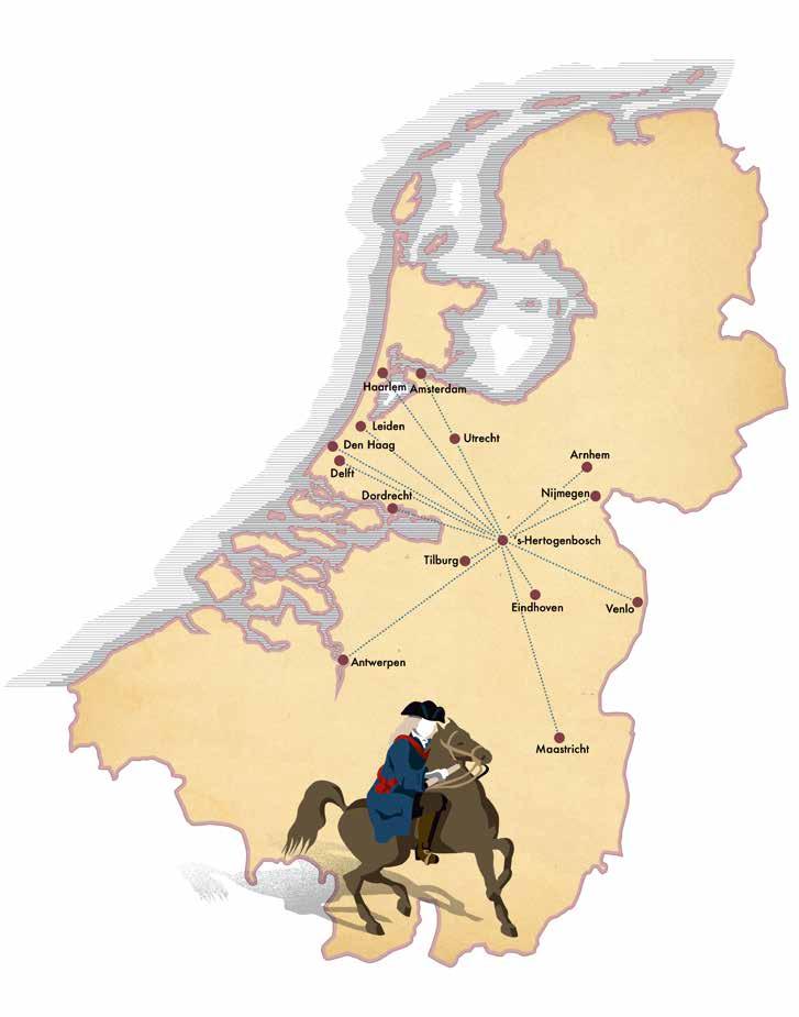 De krant startte in 1771 met een indrukwekkend verspreidingsgebied dat bestond uit 32 plaatsen in Brabant en tal