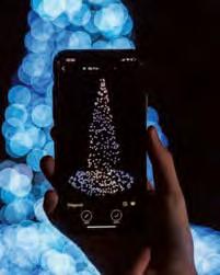 het ontwerpen van uw eigen lichtmotieven). Download gewoon de app (gratis voor Android/iOS) en verbind de boom via Bluetooth met uw smartphone en via wifi met uw thuisnetwerk.