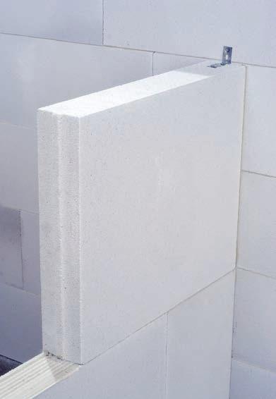 Tand en groef blokken van 60 x 50 cm Scheidingswanden van 10 cm dikte kunnen met de grotere T&G-blokken opgetrokken worden. Deze blokken zijn 50 cm hoog en 60 cm breed.
