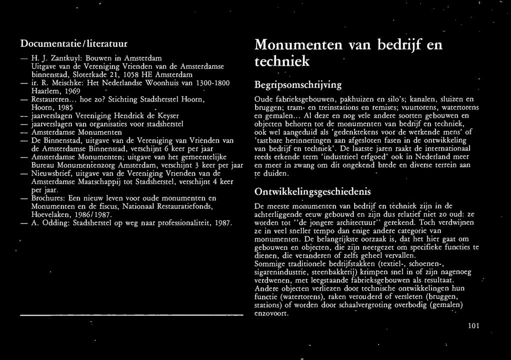 Stichting Stadsherstel Hoorn, Hoorn, 1985 arverslagen Vereniging Hendrick de Keyser arverslagen van organisaties voor stadsherstel Amsterdamse Monumenten De Binnenstad, uitgave van de Vereniging van