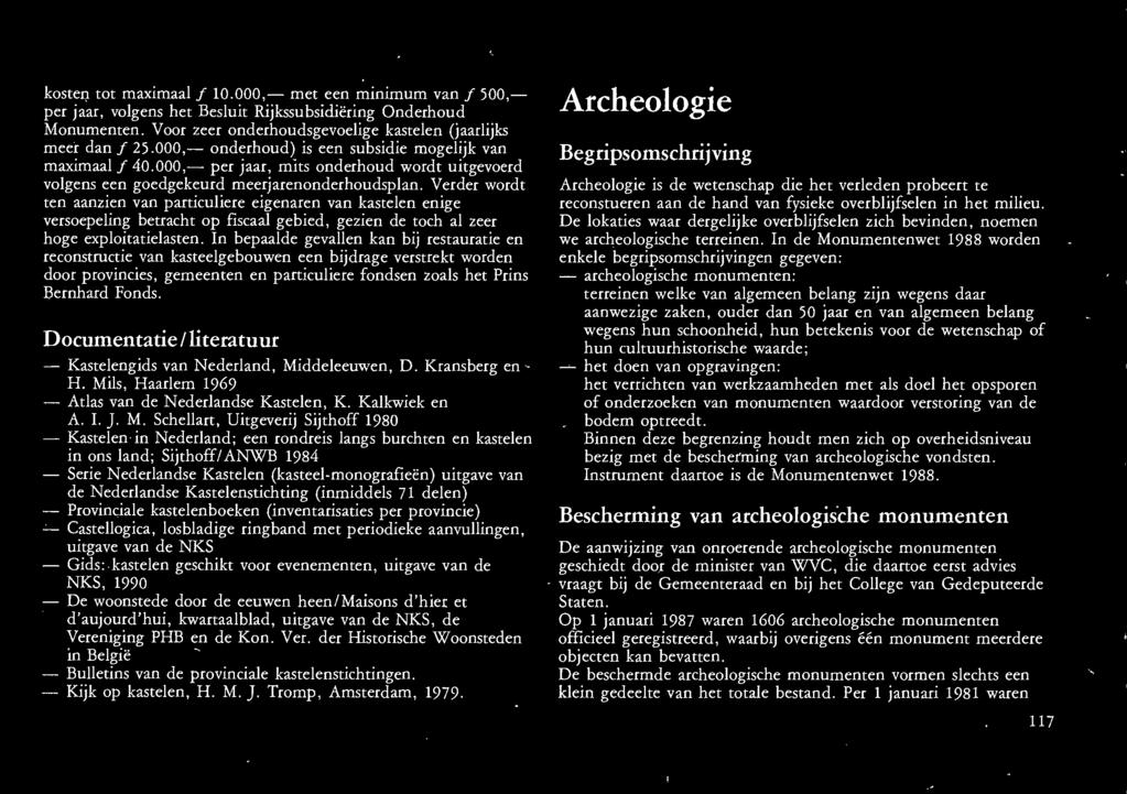 Documentatie / literatuur Kastelengids van Nederland, Mi