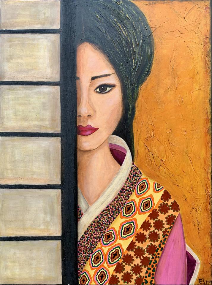 Geisha of Japan Acryl 120 x 190 cm Barbara Elich Tabaksweg 1 3848 BW