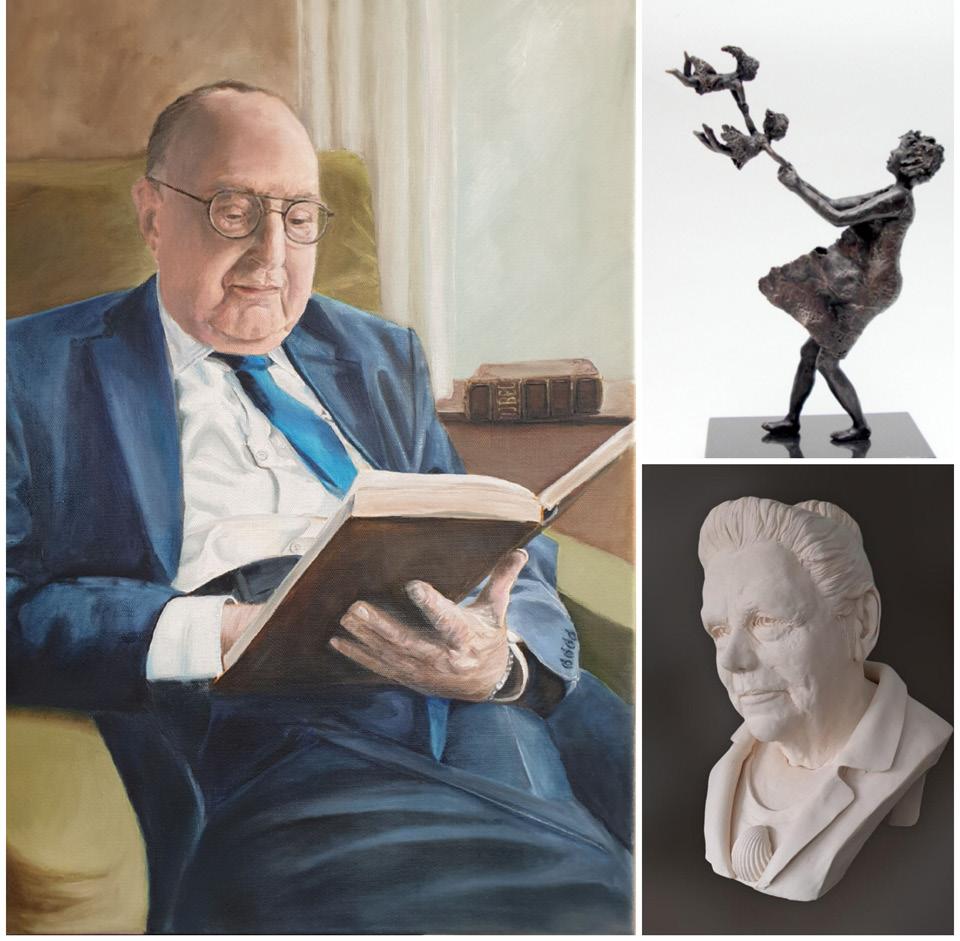 De lezende man Olieverf op linnen 60 x 50 cm Ook beelden in brons en keramiek Lydia Laman Beethovendreef