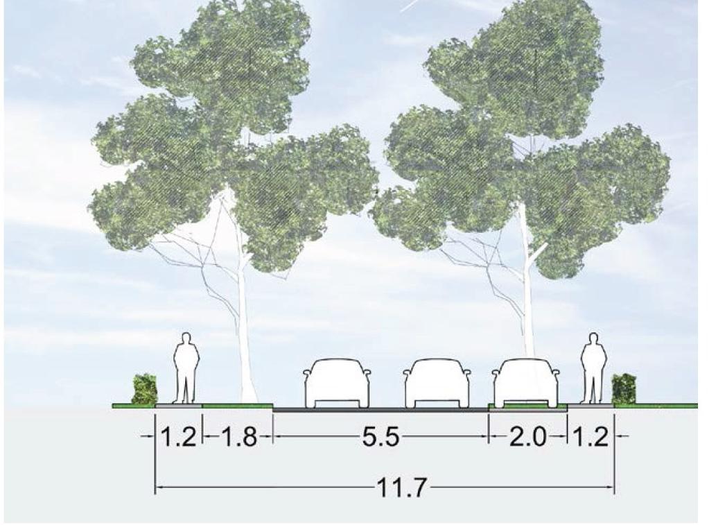 6.8 Variant 4a: fietsers op rijbaan Rembrandtlaan Kenmerken Handhaven huidig wegprofiel Jan Steenlaan Rembrandtlaan / Rogier van der Weijdenlaan / Massijslaan doorgaande (bus)route, 50 km/h.