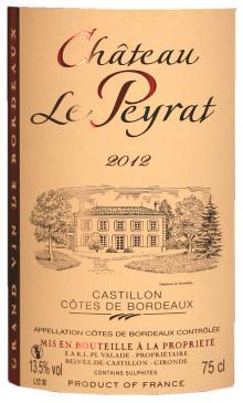 ROOD Wijn Land / streek Samenstelling Prijs per doos 4 Chateau Le Peyrat 2012 Côtes de Castillion Médaillè