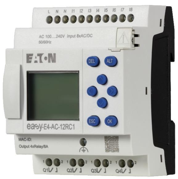 SPECIFICATIEBLAD - EASY-E4-AC-12RC1 Stuurrelais, easye4 (uitbreidbaar, ethernet), 100-240 V AC, 110-220 V DC (culus: 100-110 V DC), Ingangen Digitaal: 8, schroefaansluiting Type EASY-E4-AC-12RC1