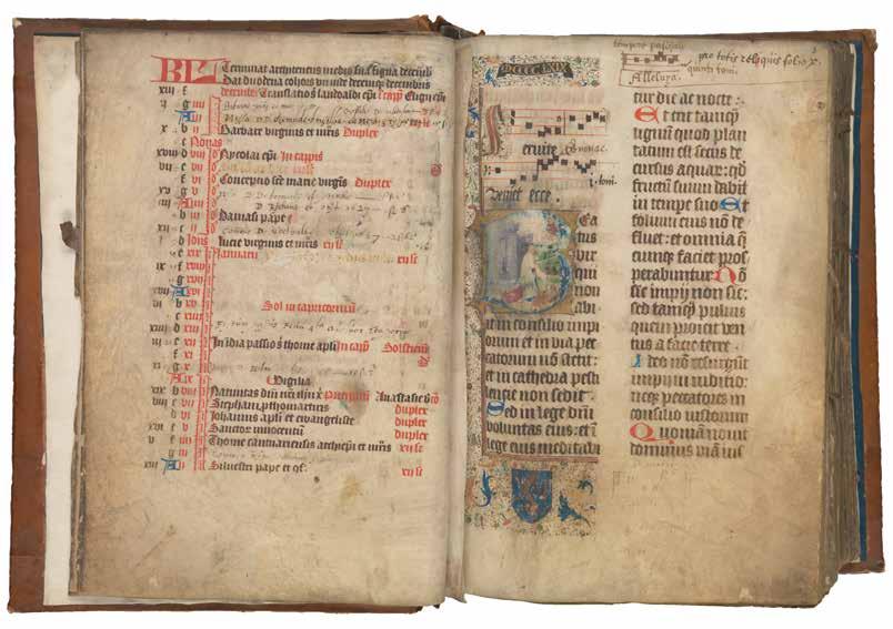 Breviarium van de Sint-Baafsabdij in Gent, ca. 1469, handschrift, f. 7v-8r Universiteitsbibliotheek Gent, BHSL.