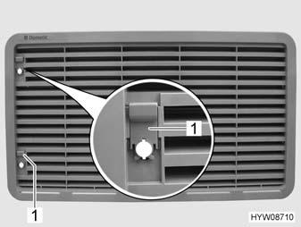 Inbouwapparatuur 9 9.7 Koelkast Tijdens de rit de koelkast alleen via het 12-V-boordnet gebruiken. Bij hoge omgevingstemperaturen bereikt de koelkast geen volle koelcapaciteit meer.