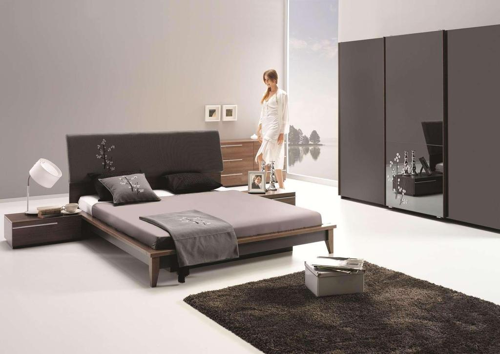 TROYA WARDROBE 3 DOOR 219*268*62 BEDSTEAD 180*200 100*188*210 NIGHTSTAND 25*63*40