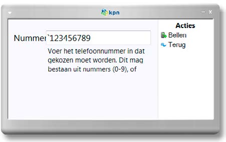 1 Bellen met een telefoonnummer op papier Als u een nummer van een contactpersoon op papier hebt staan, kunt u deze natuurlijk intypen op uw toestel en bellen.