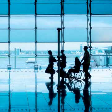 Rolstoelen op de luchthaven (tussen incheckbalie en gate en bij aankomst) Op alle luchthavens zijn rolstoelen beschikbaar.