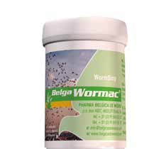 Belgica Productinformatie BelgaWormac Breedspectrum wormmiddel, o.a. tegen haar- en spoelwormen bij duiven.