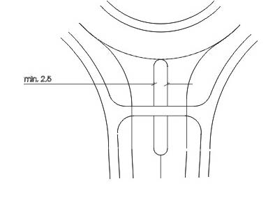 VRIJLIGGEND AANLIGGEND Het toekomend fietspad blijft vrijliggend tot het probleemloos aansluit op het rondlopend aanliggend fietspad. Figuur 4.