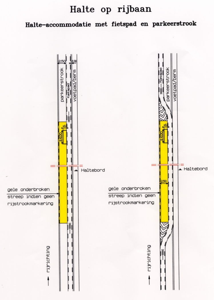 Figuur 4.37 Halte op rijbaan.