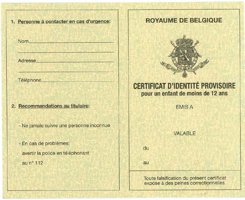 Beschrijving van de Belgische identiteitsdocumenten Mogelijk gebruik van Belgische