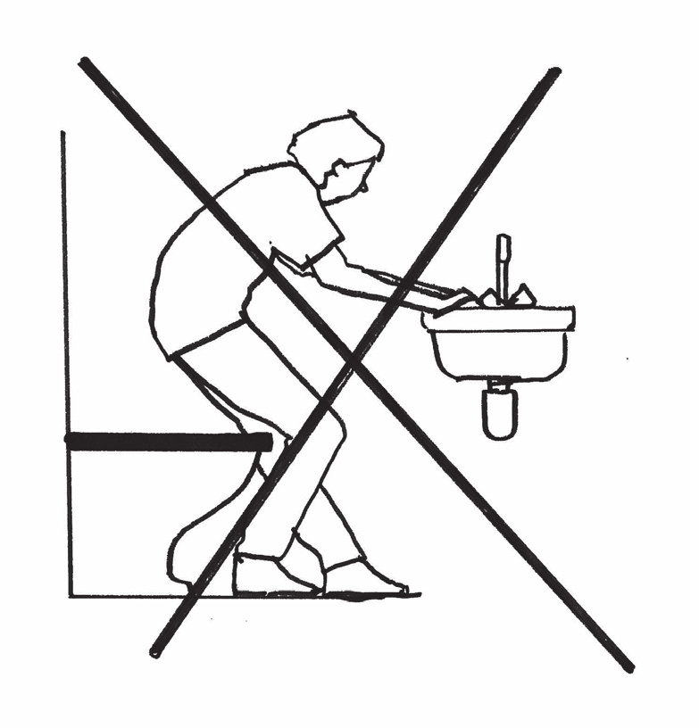Een aantal risicovolle situaties - In en uit bad of douchebak stappen. - Onderlichaam wassen en afdrogen. - Gladde vloeren omdat ze nat zijn.