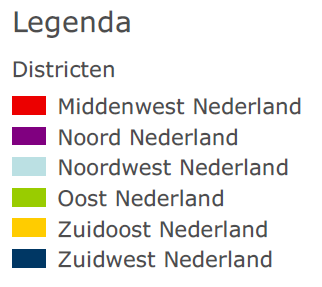 Regio-indeling van voorliggend onderzoek (bron: ECABO, 2014, bewerkt door Dialogic) 7 De COROP-indeling 8 (40 regio s) is niet gehanteerd, omdat de verzamelde data dergelijke fijnmazige