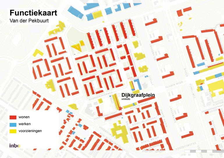 De verbindingen naar de omliggende gebieden en wijken zijn voor voetgangers en fietser in grotere getale aanwezig dan voor auto s.