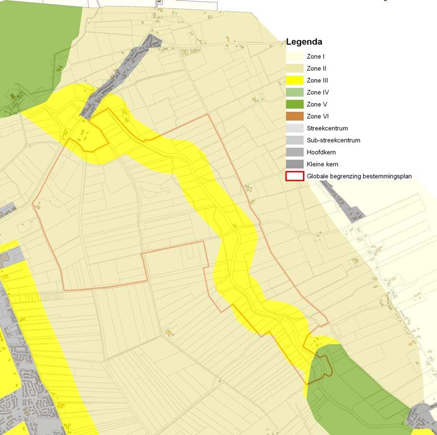 Probleemanalyse, doelstelling en beleidskader Figuur 4: Zonering uit het provinciaal omgevingsplan Natuur- en landschapsdoelen in Drenthe Integraal gebiedsplan 2008 In dit beleidsdocument worden een