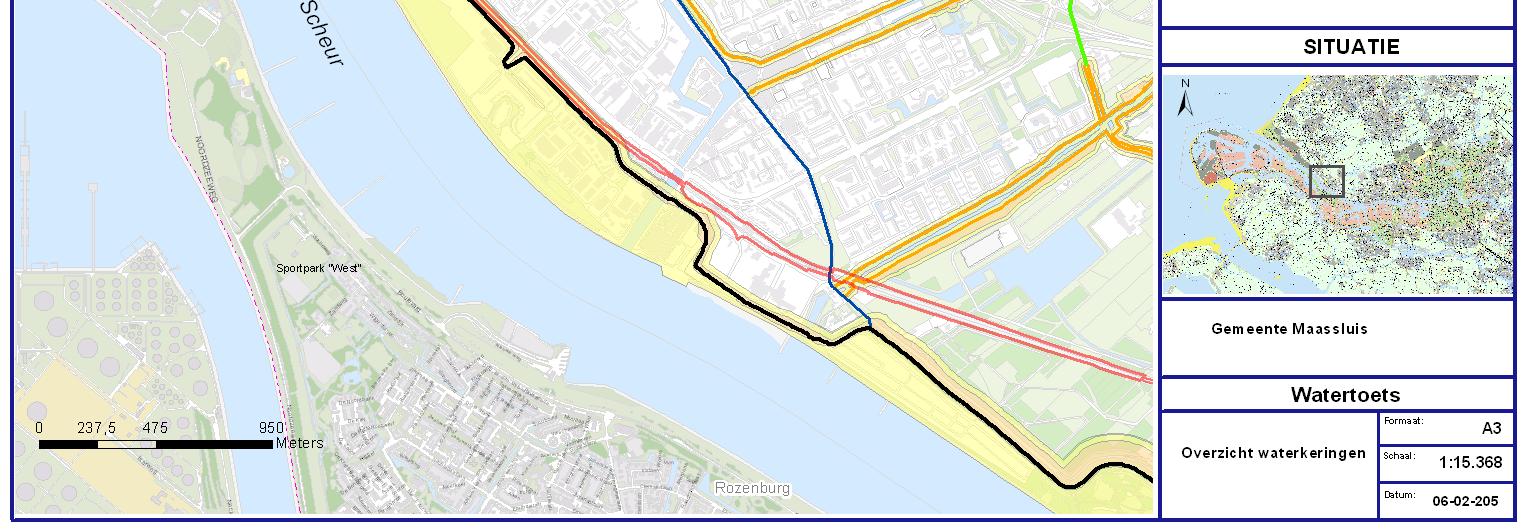 Holland oost 28 Waterkeringen in het plangebied ter plaatse