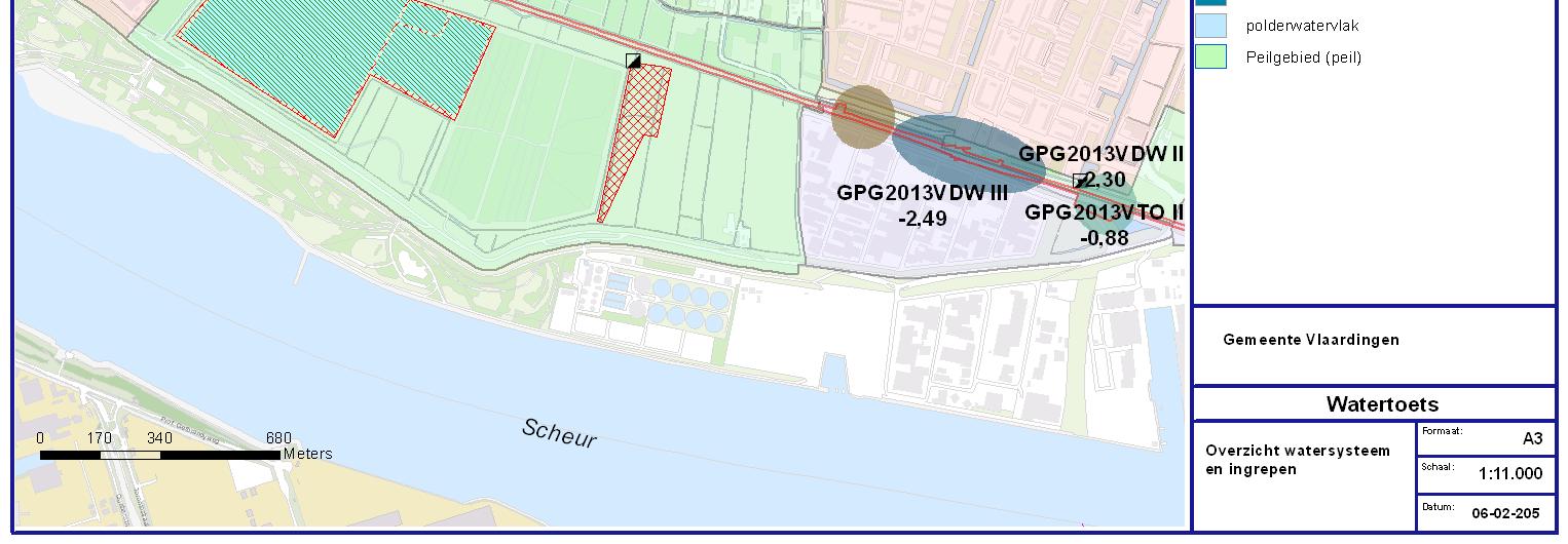 vrij afwaterend gebied + 187 vrij afwaterend gebied + 195 vrij afwaterend gebied + 211 De belangrijkste ingrepen zijn weergegeven in Figuur 5.4.