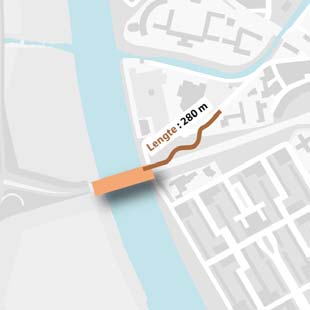 overbruggen is een hellingbaan van 210 meter nodig. De x-factor komt dan uit op een waarde van: x = 210/7,3² = 3,9.